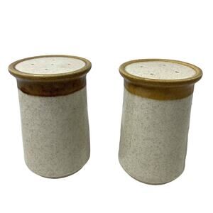 Vintage Mikasa Salt and‎ Pepper Shaker Set Stone Manor Stoneware F5800 Japan
